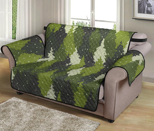 Christmas Tree Camo Pattern Loveseat Couch Cover Protector