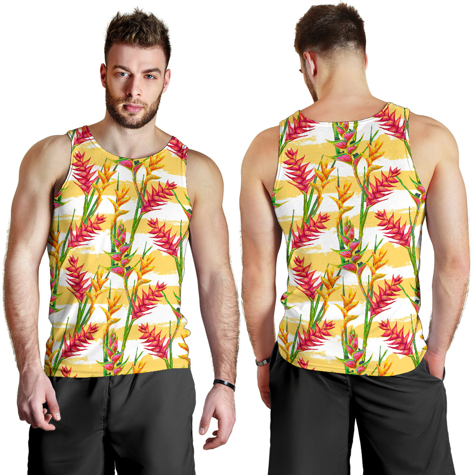 Heliconia Pattern Men Tank Top