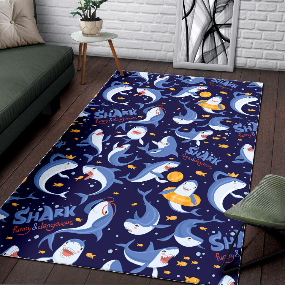 Shark Funny Pattern Area Rug