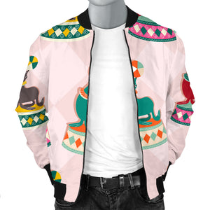 Colorful Sea Lion Pattern Men Bomber Jacket