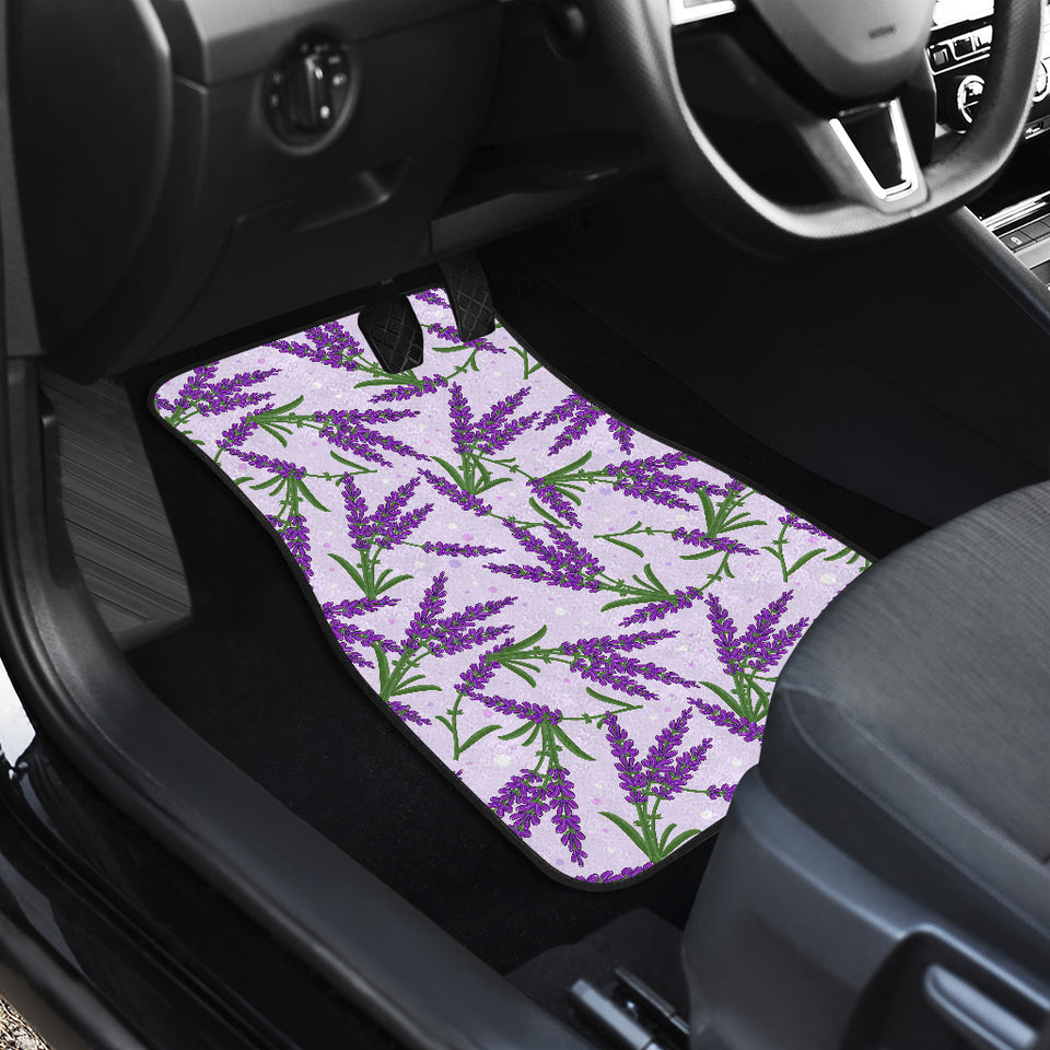 Lavender Pattern Front Car Mats