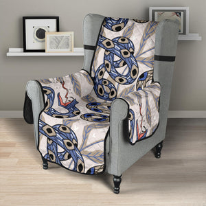 Snake Leaves Pattern Chair Cover Protector