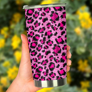 Pink Leopard Skin texture Pattern Tumbler