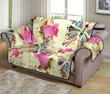 Butterfly Pink Rose Pattern Loveseat Couch Cover Protector