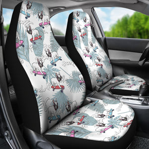 French Bulldog Skating Pattern Universal Fit Car Seat Covers