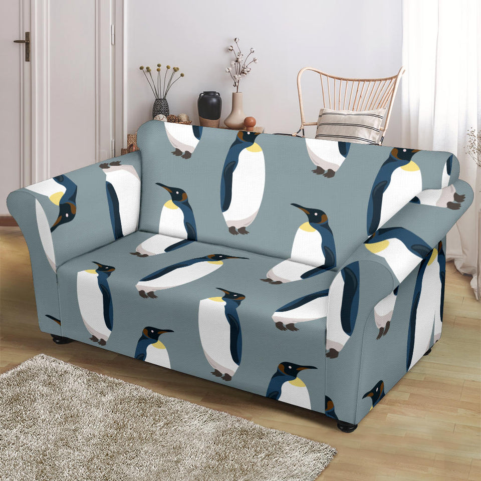 Penguin Pattern Theme Loveseat Couch Slipcover