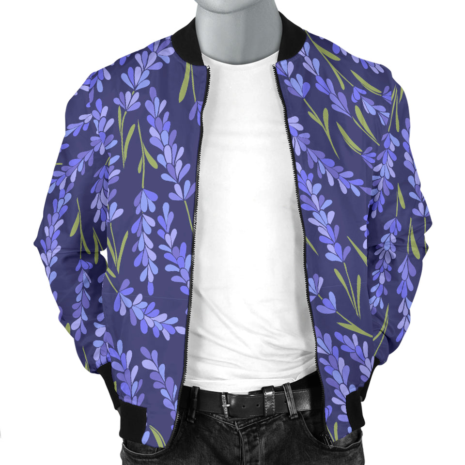 Lavender Theme Pattern Men Bomber Jacket