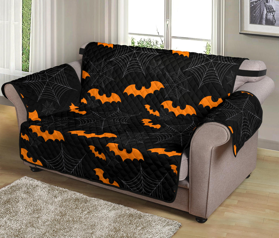 Cobweb Spider Web Bat Pattern Loveseat Couch Cover Protector