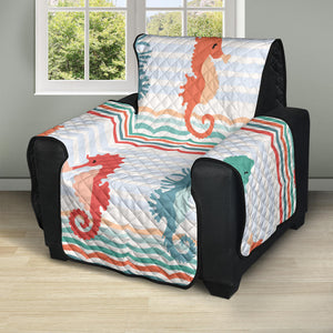 Seahorse Pattern Theme Recliner Cover Protector