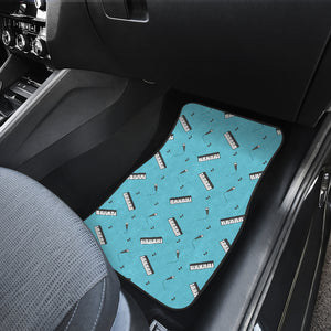 Piano Pattern Print Design 01 Front and Back Car Mats