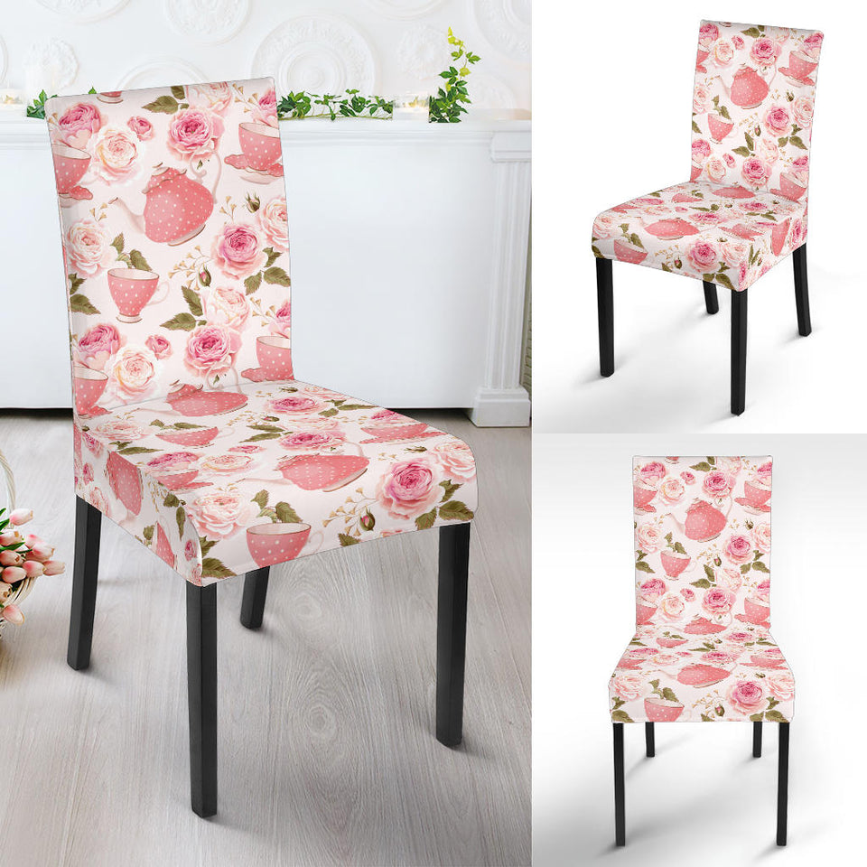 Tea pots Pattern Print Design 04 Dining Chair Slipcover