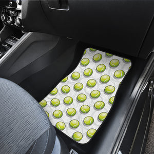 Tennis Pattern Print Design 05 Front and Back Car Mats