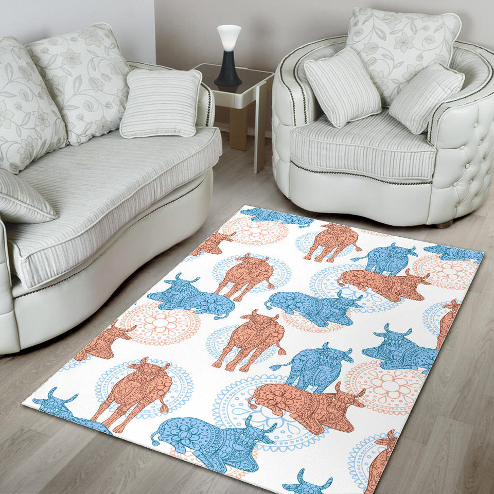 Cow Tribal Pattern Area Rug