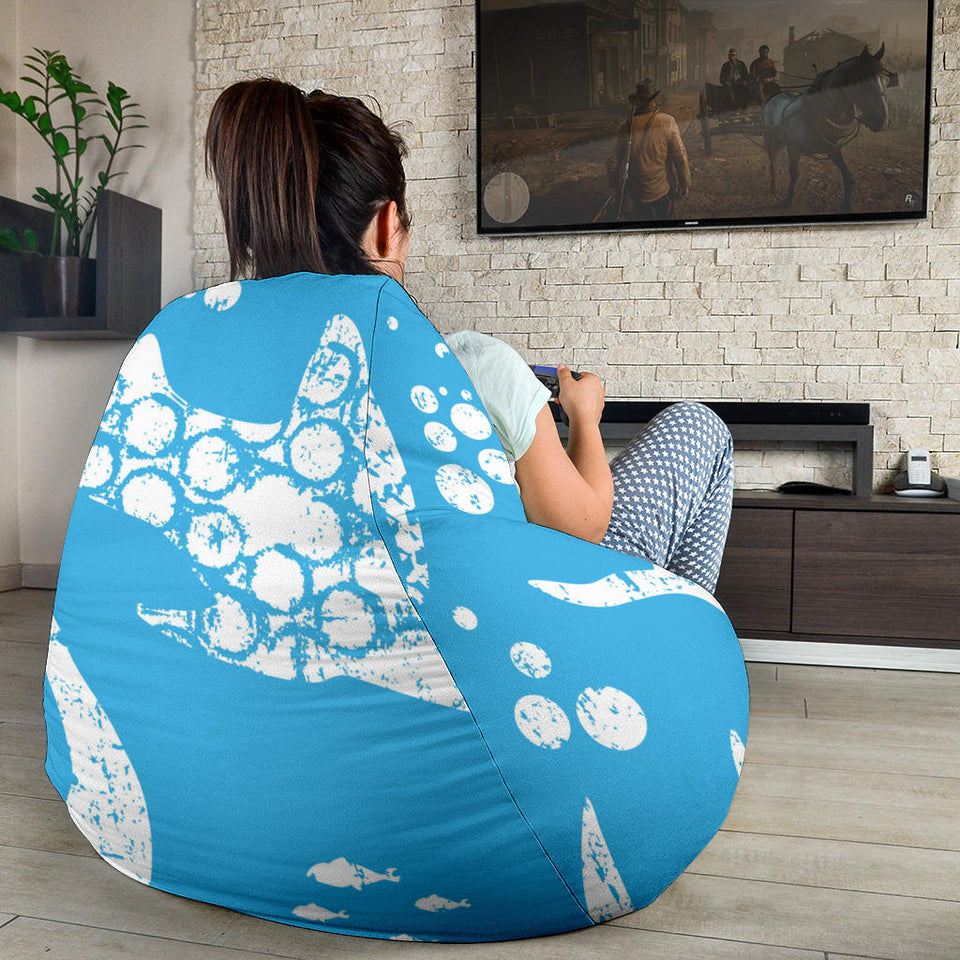 Shark Pattern Blue Theme Bean Bag Cover