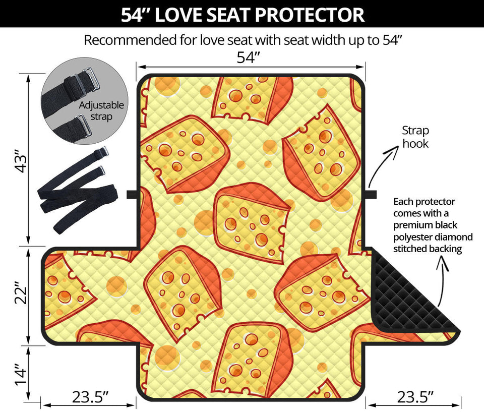 Cheese Pattern Loveseat Couch Cover Protector