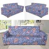 Yorkshire Terrier Pattern Print Design 02  Sofa Slipcover