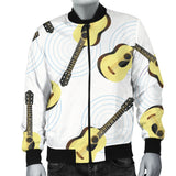 Classic Guitar Pattern Men Bomber Jacket