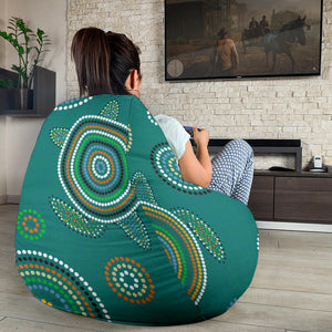 Sea Turtle Aboriginal Pattern Bean Bag Cover