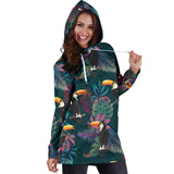 Toucan Pattern Women Hoodie Dress