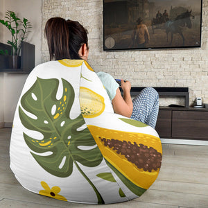 Papaya Leaves Flower Pattern Bean Bag Cover