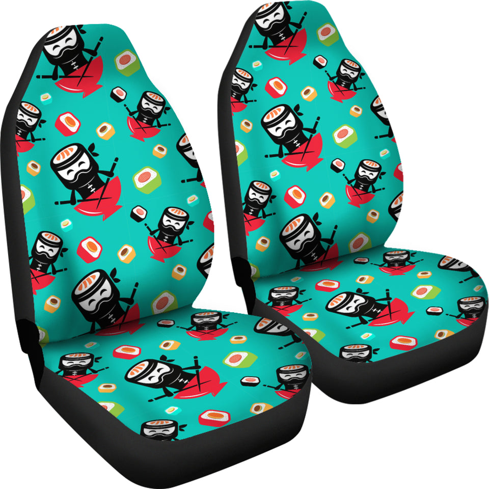 Ninja Sushi Pattern Universal Fit Car Seat Covers