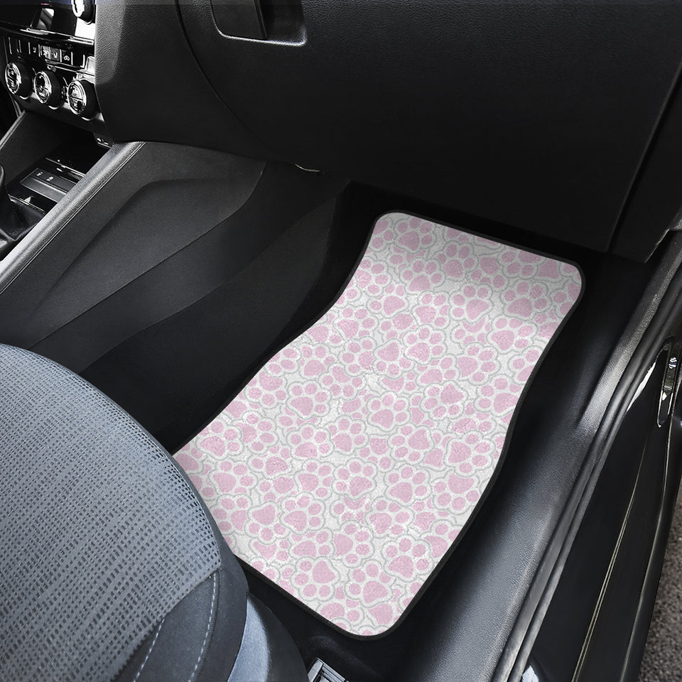 Dog Paws Pattern Print Design 03 Front Car Mats