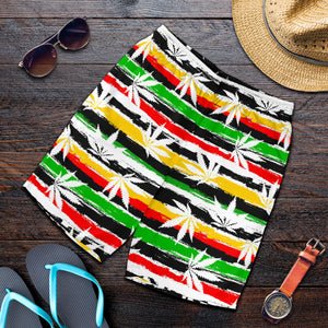 Canabis Marijuana Weed Pattern Print Design 01 Men Shorts