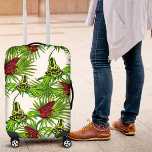 Green Red Frog Pattern Luggage Covers