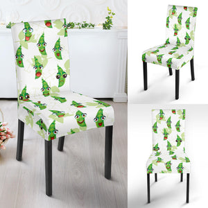 Green Peas Pattern Print Design 04 Dining Chair Slipcover