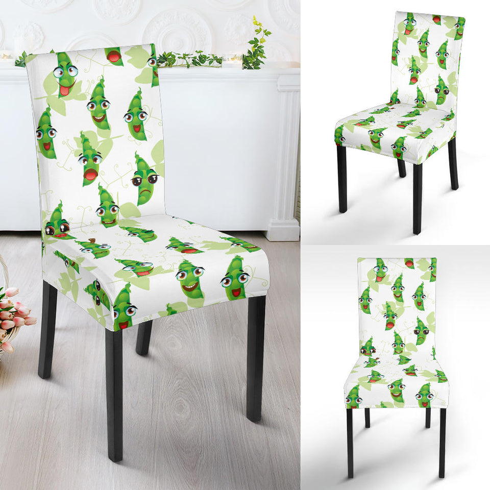 Green Peas Pattern Print Design 04 Dining Chair Slipcover
