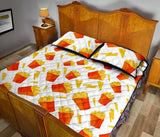French Fries Pattern Quilt Bed Set