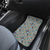 Hummingbird Pattern Print Design 02 Front Car Mats