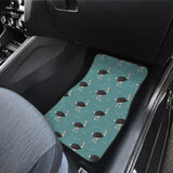 Ostrich Pattern Print Design 01 Front and Back Car Mats