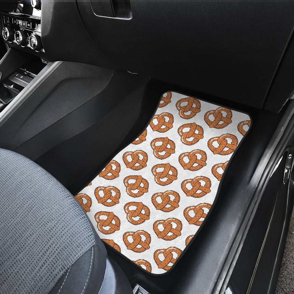 Pretzels Pattern Print Design 05 Front and Back Car Mats