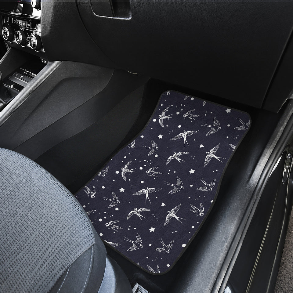 Swallow Pattern Print Design 02 Front and Back Car Mats