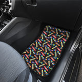 Skate Board Pattern Print Design 02 Front Car Mats