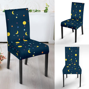 Moon Star Pattern Dining Chair Slipcover