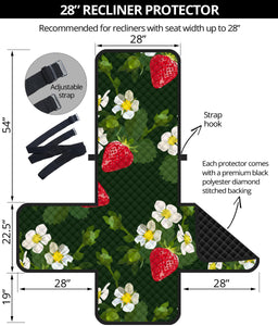 Strawberry Pattern Background Recliner Cover Protector