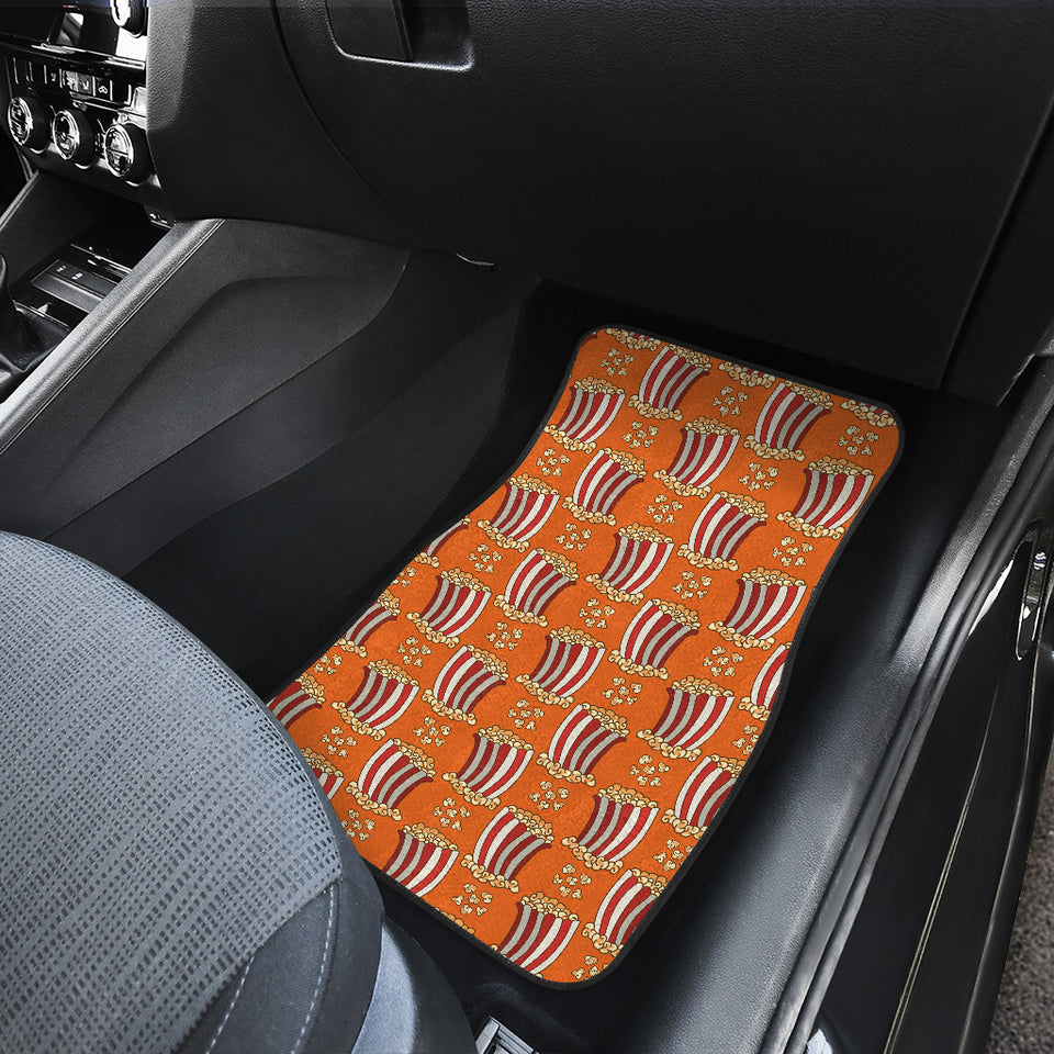 Popcorn Pattern Print Design 05 Front and Back Car Mats