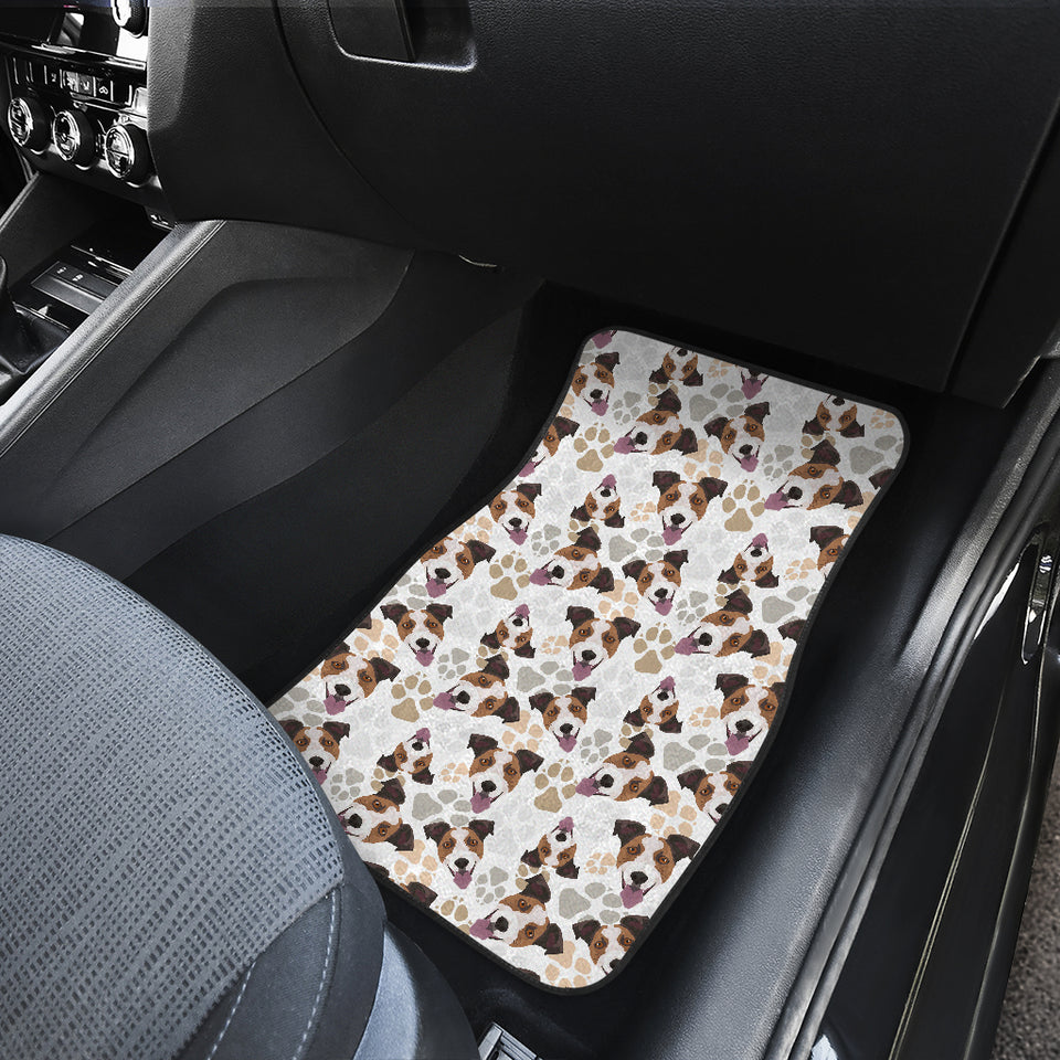 Jack Russel Pattern Print Design 05 Front Car Mats