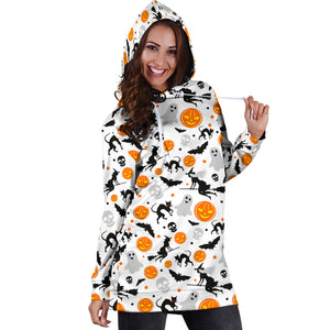 Halloween Pattern Women Hoodie Dress