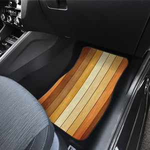 Wood Printed Pattern Print Design 01 Front and Back Car Mats