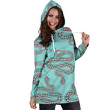 Snake Tribal Pattern Women Hoodie Dress