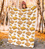Bread Toast Pattern Print Design 03 Premium Blanket