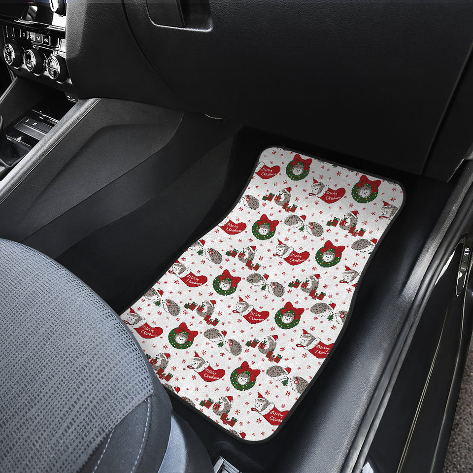 Hedgehog Pattern Print Design 05 Front Car Mats