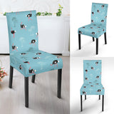 Ostrich Pattern Print Design 05 Dining Chair Slipcover