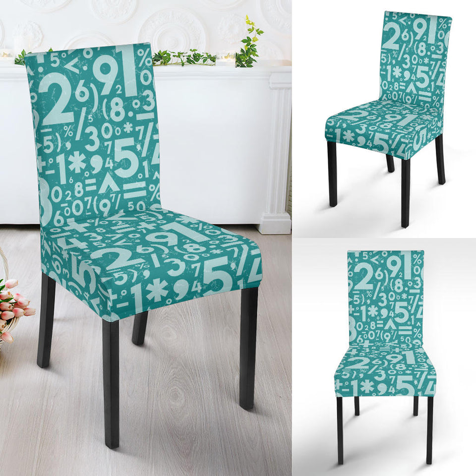 Math Pattern Print Design 05 Dining Chair Slipcover