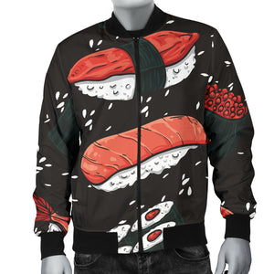 Sushi Theme Pattern Men Bomber Jacket