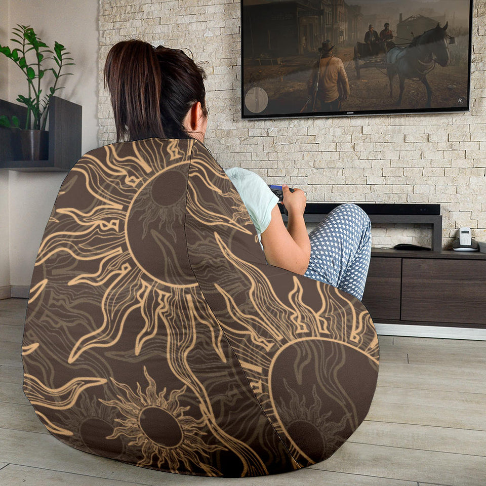 Sun Pattern Theme Bean Bag Cover