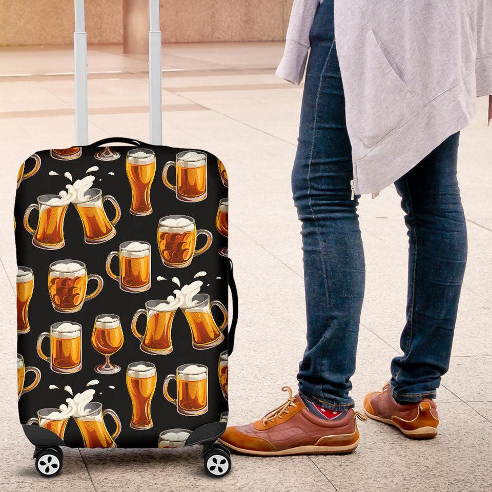Beer Pattern Background Luggage Covers